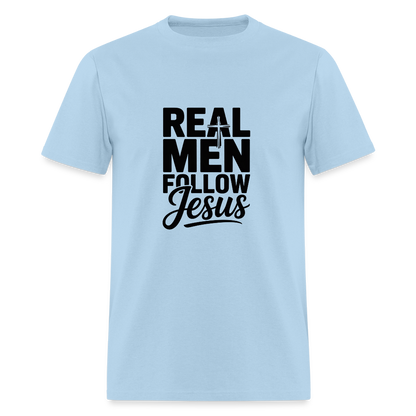 Real Men -  men's T-Shirt - powder blue