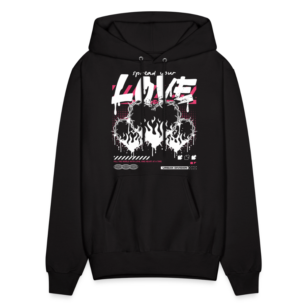 Heart of fire - Men's Hoodie - black