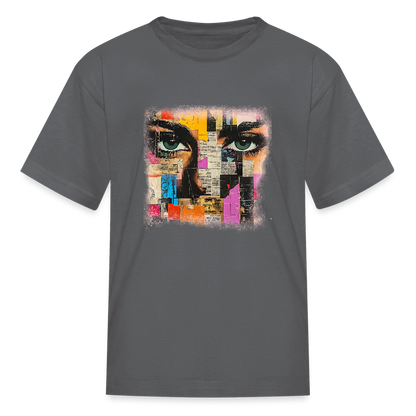 Pop Culture Woman 3 - Kids' T-Shirt - charcoal