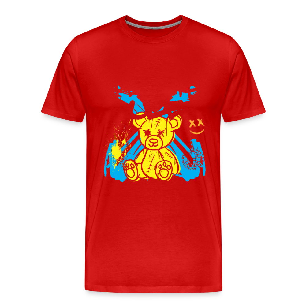 Graffiti Bear - Men's Premium T-Shirt - red