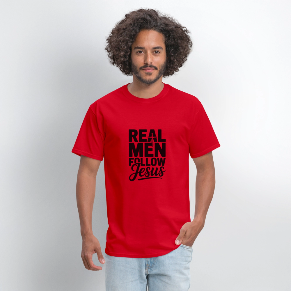 Real Men -  men's T-Shirt - red