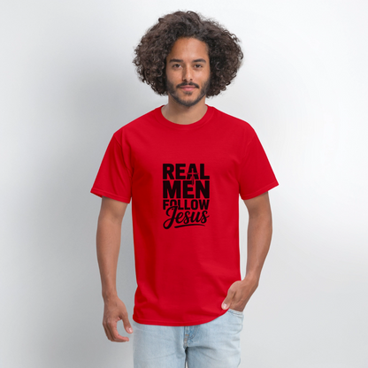 Real Men -  men's T-Shirt - red