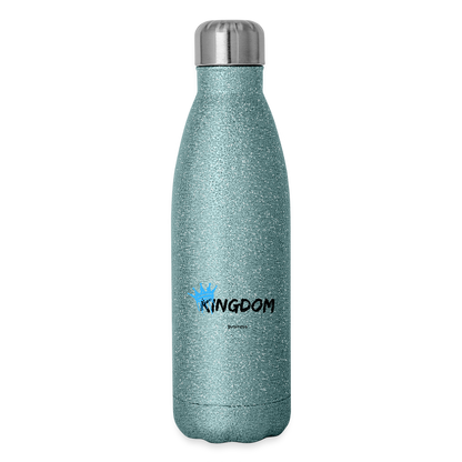 Kingdom Business - Insulated Stainless Steel Water Bottle - turquoise glitter
