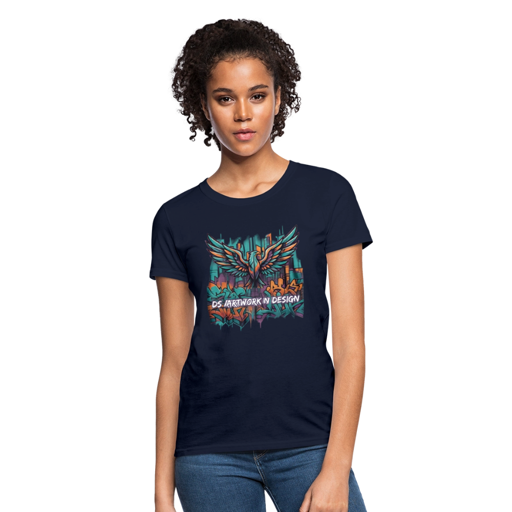 Graffiti Eagle - Women's T-Shirt - navy