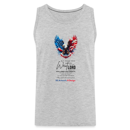 Mount on Eagles wings - Men’s Premium Tank - heather gray
