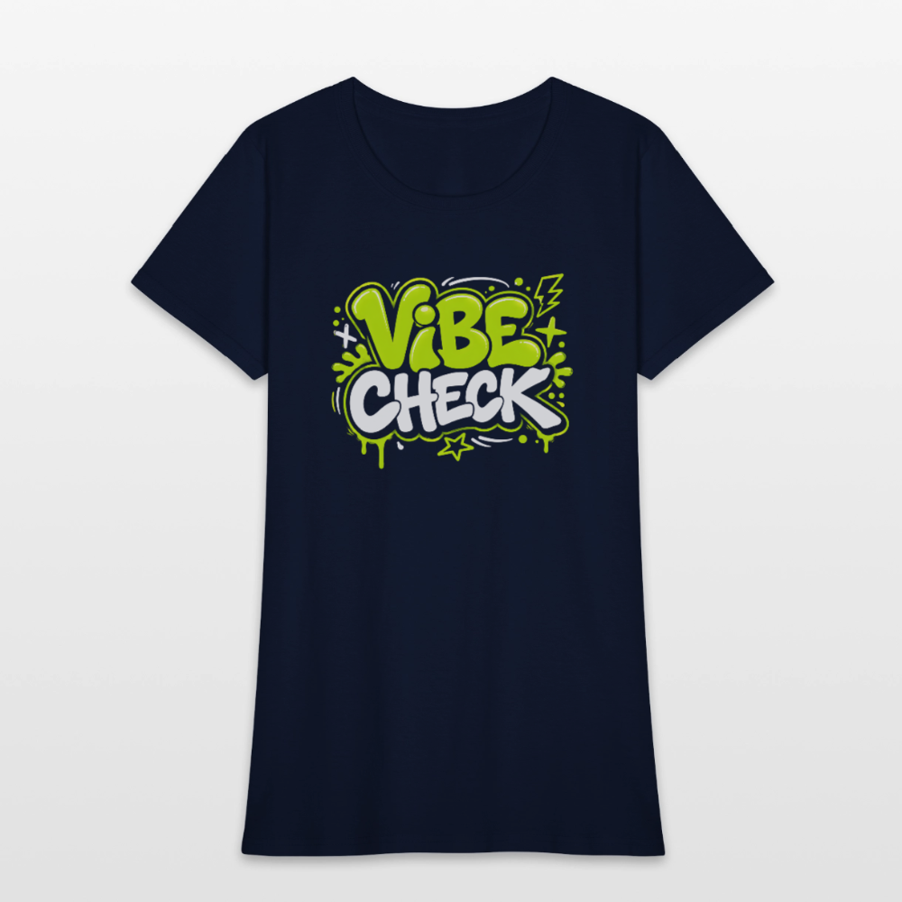 Vibe Check - Graffiti Women's T-Shirt - navy