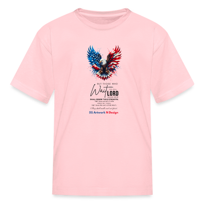 Mount on Eagles Wings - Kids' T-Shirt - pink
