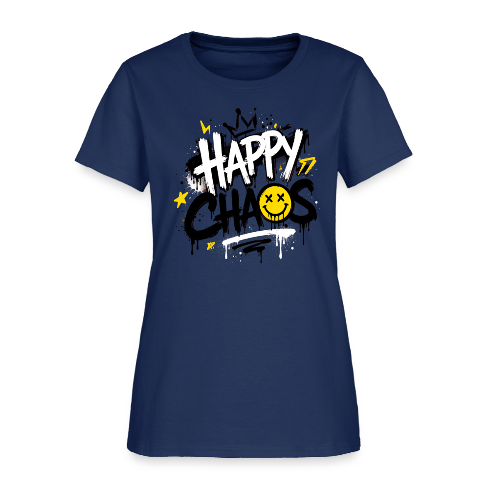 Happy Chaos - Graffiti Women's T-Shirt -  blue dusk
