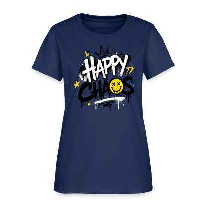 Happy Chaos - Graffiti Women's T-Shirt -  blue dusk