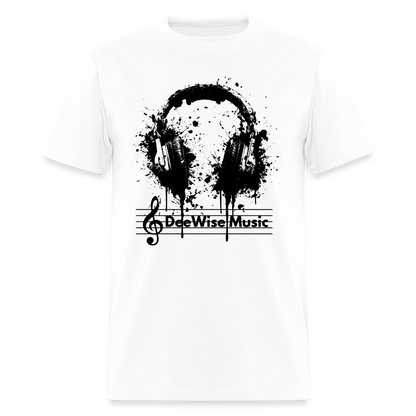 DeeWise Music - Headphones T-Shirt - white