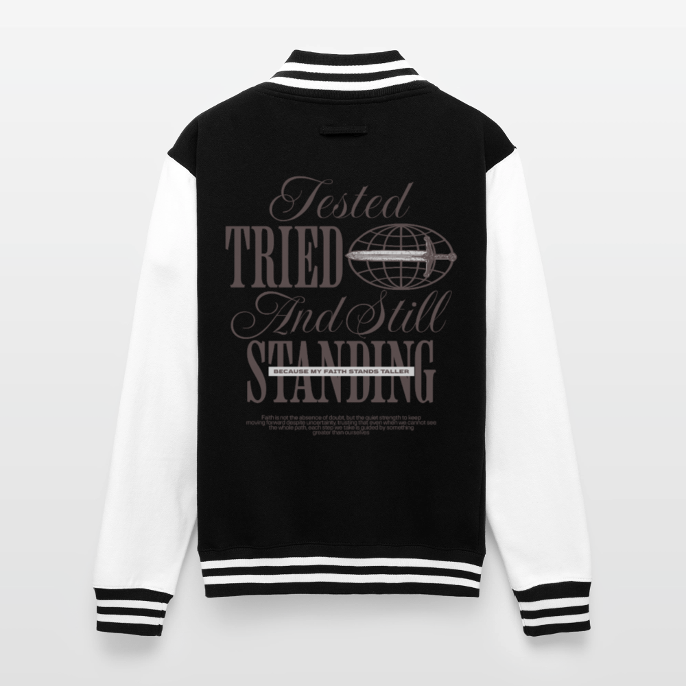 Still Standing - Letterman Jacket - black/white