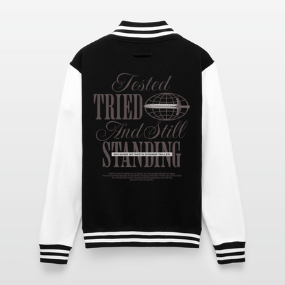 Still Standing - Letterman Jacket - black/white