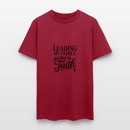Leading Strong - men's t-shirt - dark red