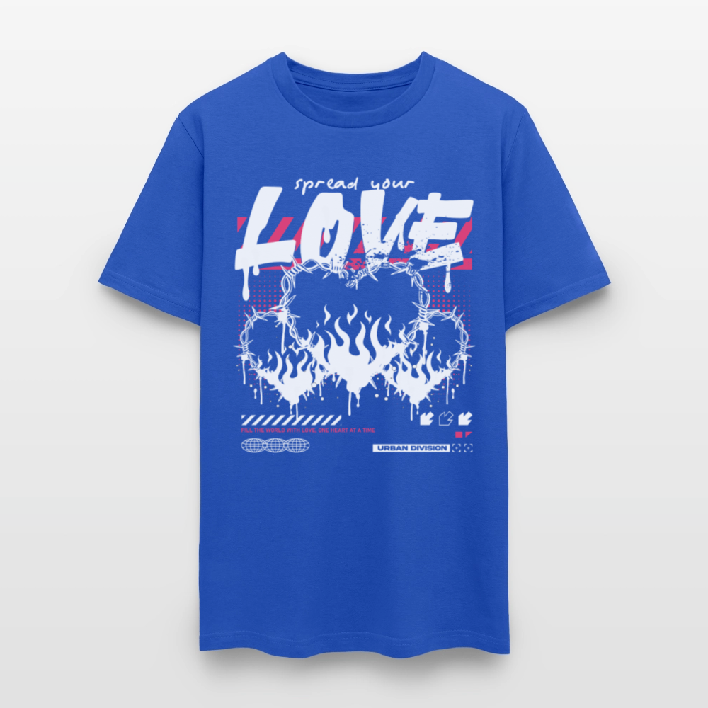 Heart on fire - Men's T-Shirt - royal blue