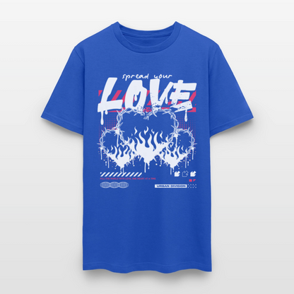 Heart on fire - Men's T-Shirt - royal blue