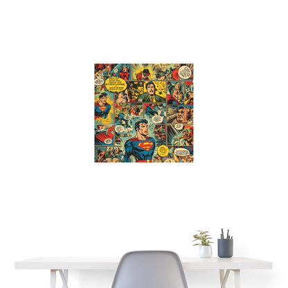 Super Man themed - Poster 24x24 - white