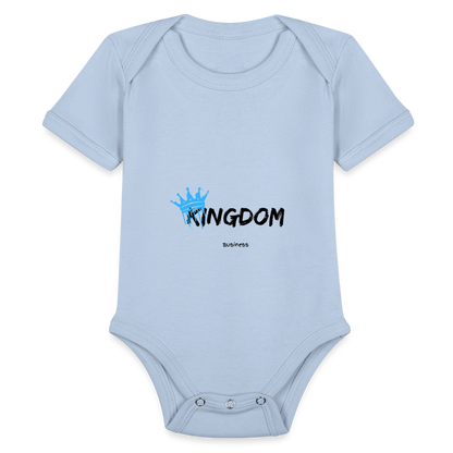 Kingdom Business -  Short Sleeve Baby Onesie - sky