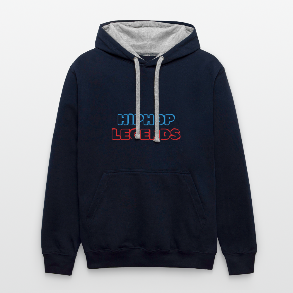 Contrast Hoodie -  HIPHOP LEGENDS - navy/heather gray