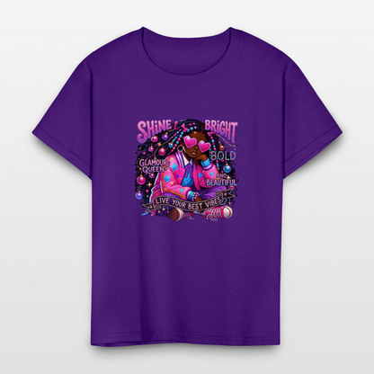 Black Girl Power -  Cosmic Diva Kids' T-Shirt - purple