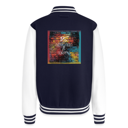 Brick Wall Art -  Letterman Jacket - navy/white