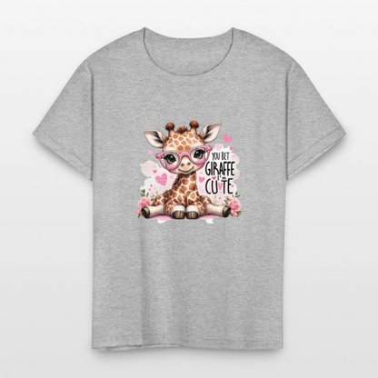 Cute Giraffe - Kids' T-Shirt - heather gray
