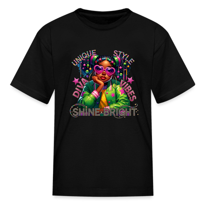 Black Girl Power - Diva Style Kids' T-Shirt - black