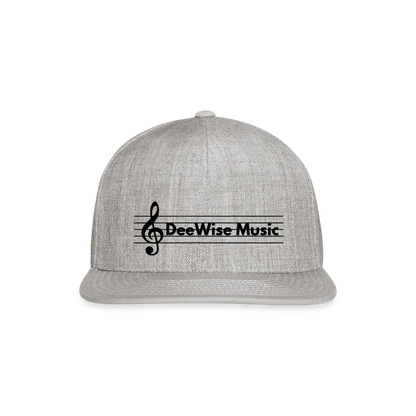 DeeWise Music - Snapback Baseball Cap - heather gray
