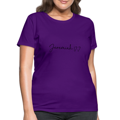 Jeremiah 17:7 - Women's T-Shirt - purple