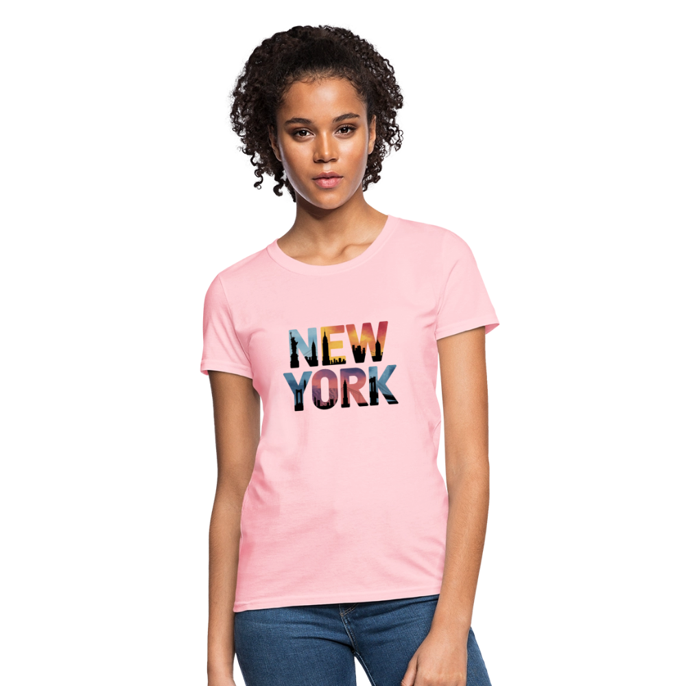 New York Color background - Women's T-Shirt - pink