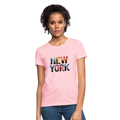 New York Color background - Women's T-Shirt - pink
