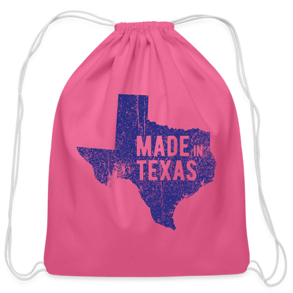 Made in Texas - Cotton Drawstring Bag - pink