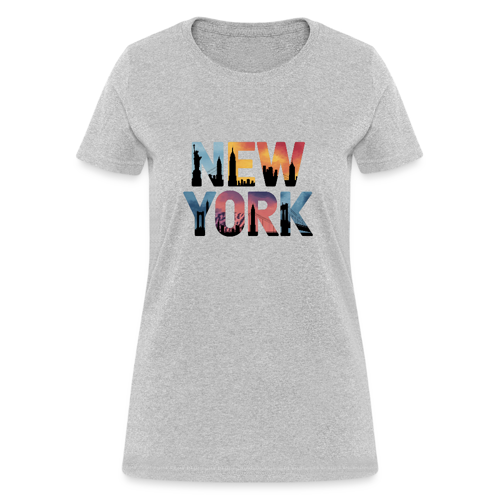 New York Color background - Women's T-Shirt - heather gray