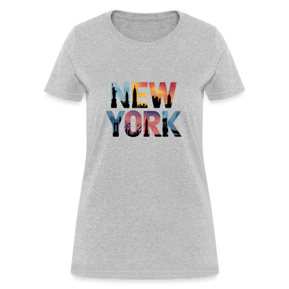 New York Color background - Women's T-Shirt - heather gray