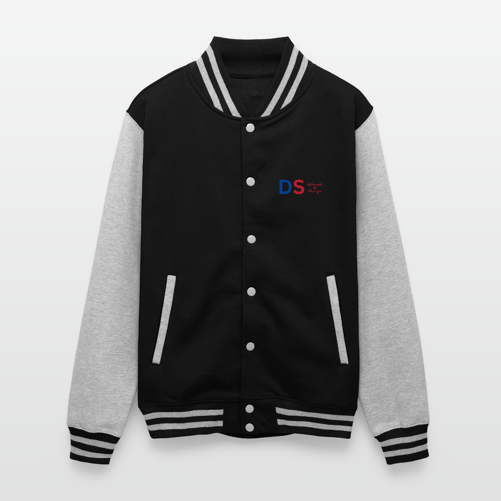 Walk By Faith - letterman Jacket - black/heather grey