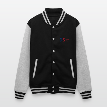 Walk By Faith - letterman Jacket - black/heather grey