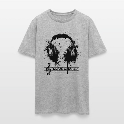 DeeWise Music - Headphones T-Shirt - heather gray