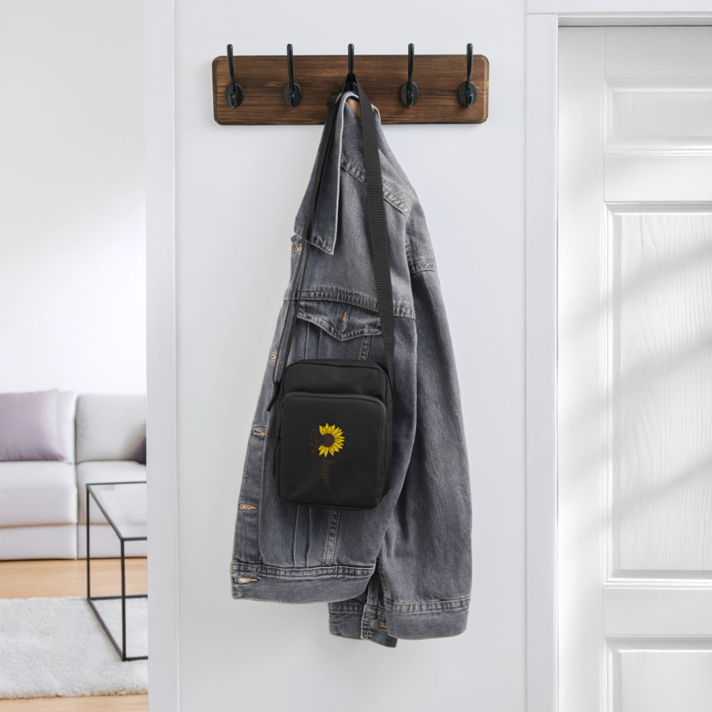 Sunflower of Hope - Upright Crossbody Bag - black
