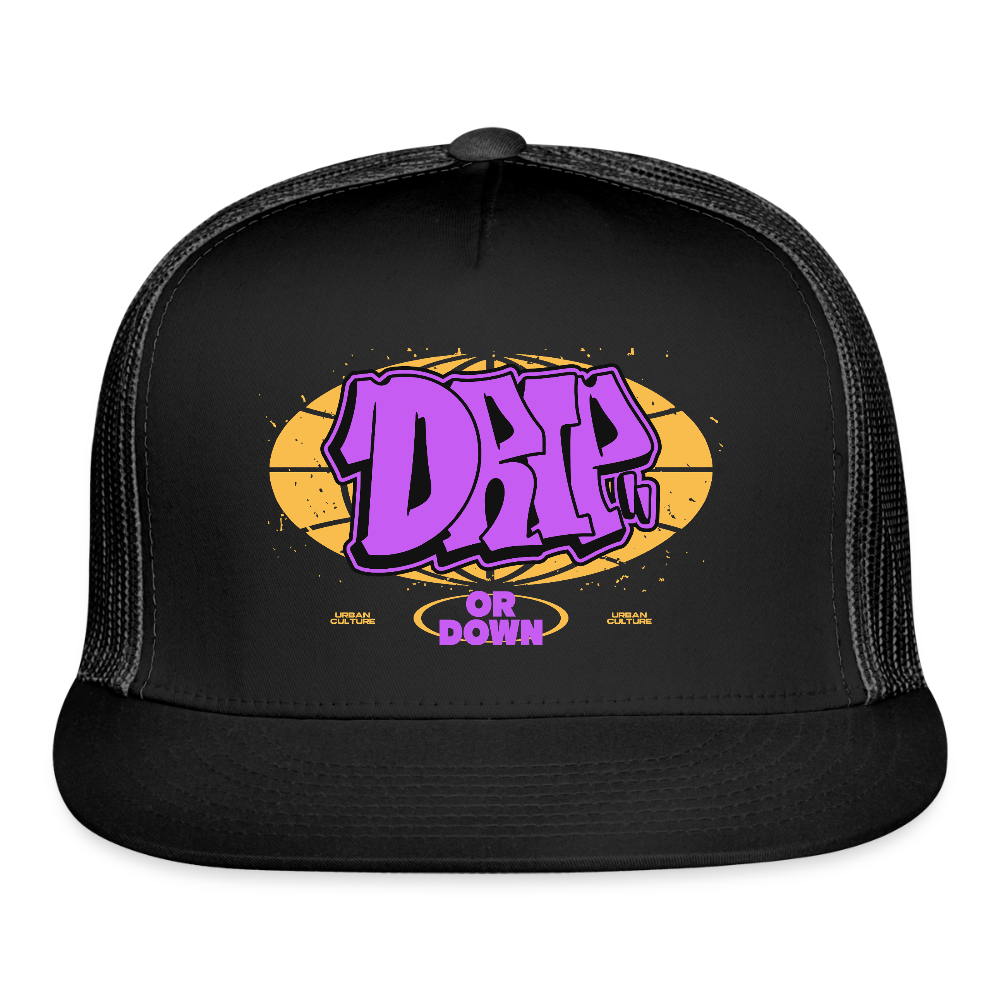 Drip - Graffiti Trucker Hat - black/black