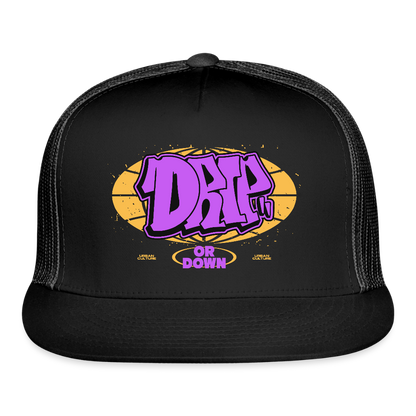 Drip - Graffiti Trucker Hat - black/black