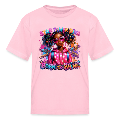 Black Girl Power - Star Power Diva Kids' T-Shirt - pink