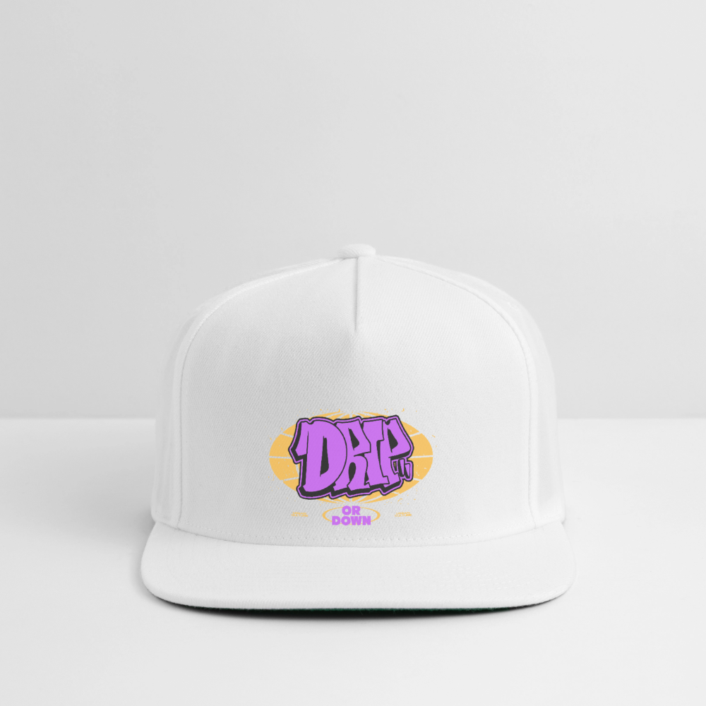 Drip - Graffiti Snapback Baseball Cap - white