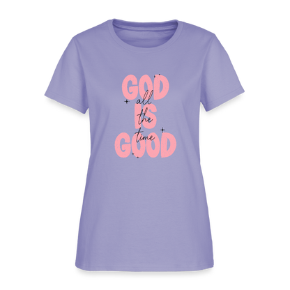 God is Good - Bold Pink -Women's Short Sleeve T-Shirt - lavender