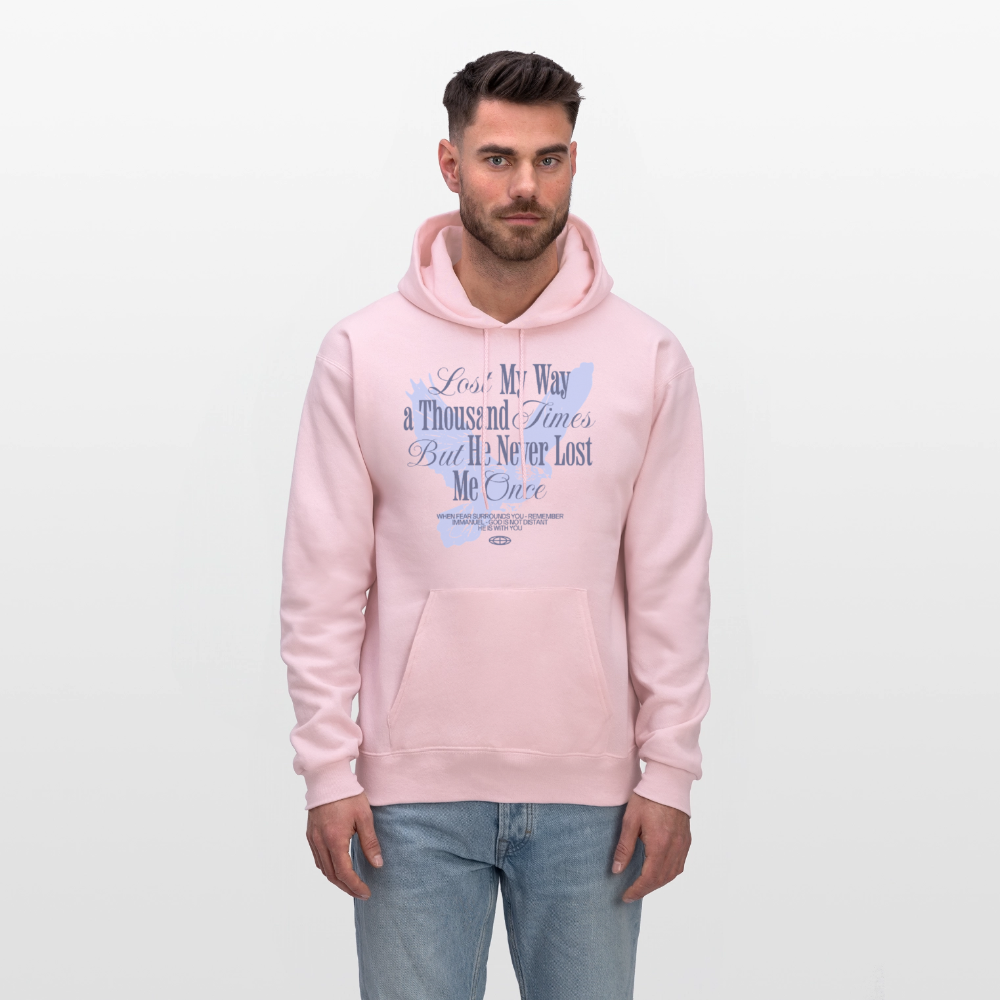 God is with Us - Men's Hoodie - pale pink