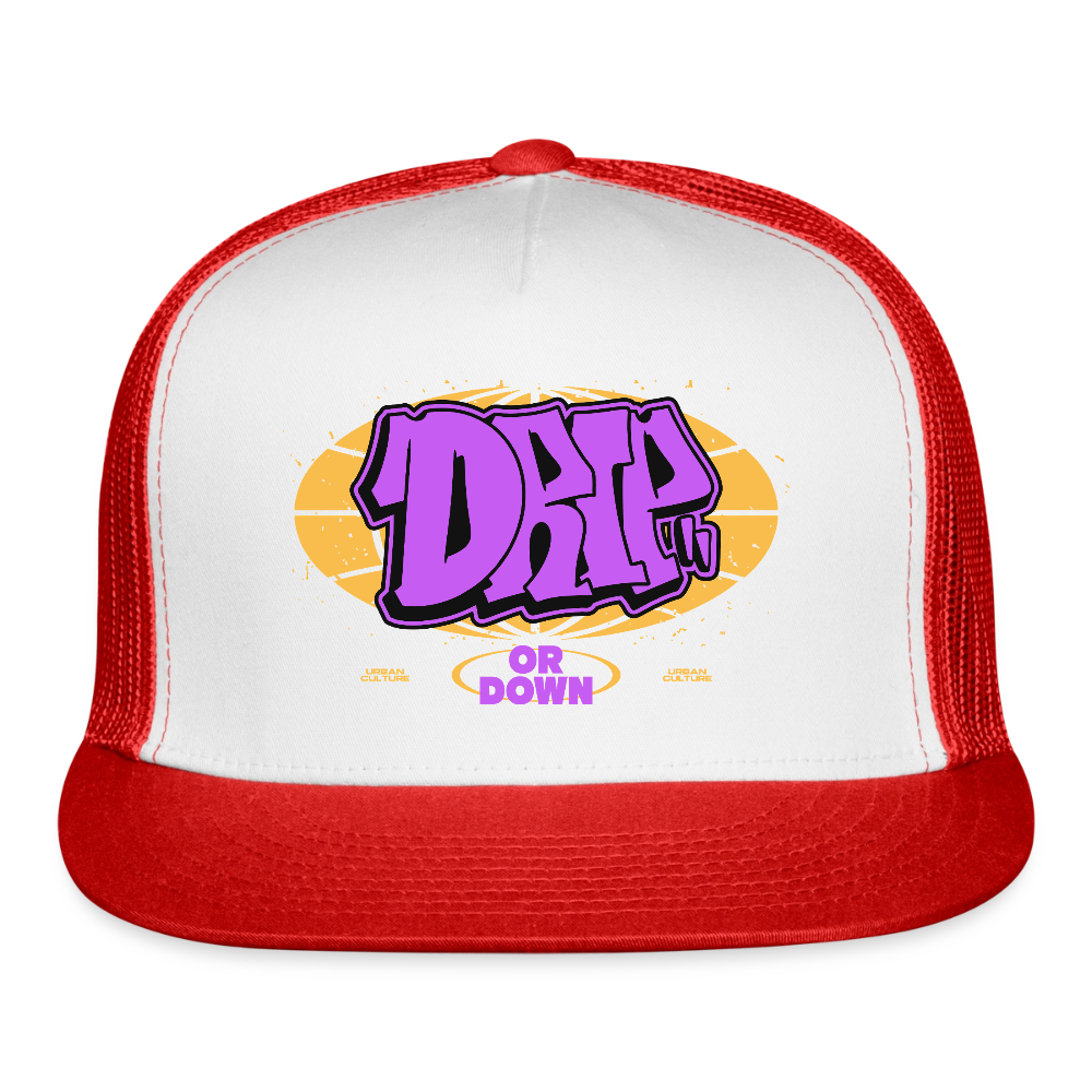 Drip - Graffiti Trucker Hat - white/red