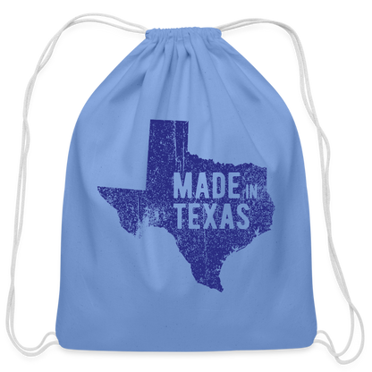 Made in Texas - Cotton Drawstring Bag - carolina blue