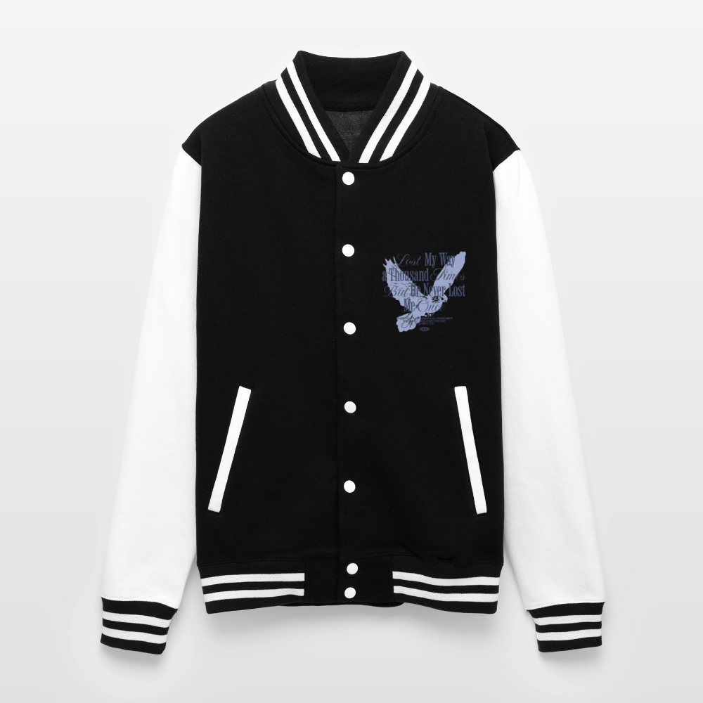 God is with Us - Letterman Jacket - black/white