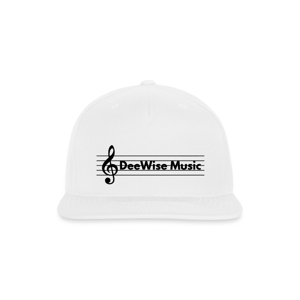DeeWise Music - Snapback Baseball Cap - white