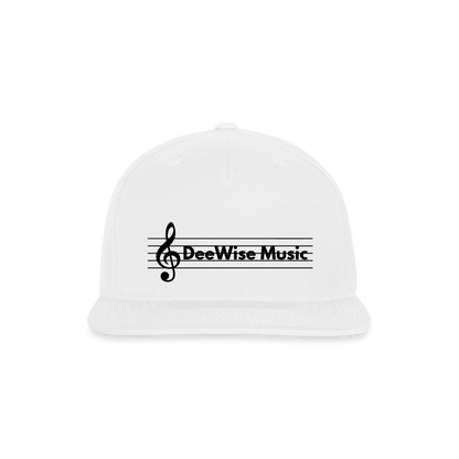 DeeWise Music - Snapback Baseball Cap - white