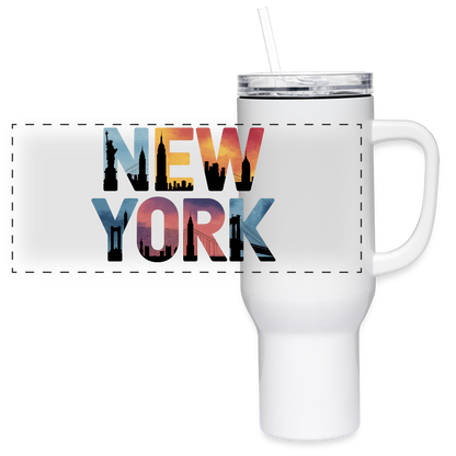 New York - 40 oz Travel Tumbler - white