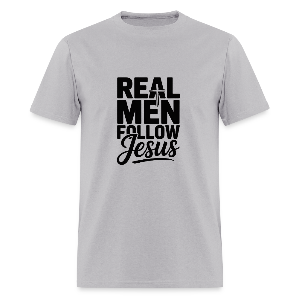 Real Men -  men's T-Shirt - gravel 